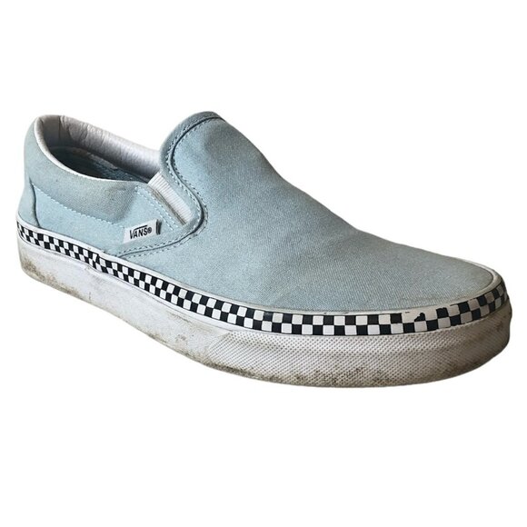 VANS Sneakers Women's Size US8.5 Men's Size US7 Blue White Unisex Slides Skate - Picture 11 of 11